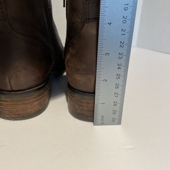 CROWN VINTAGE Womens Leather Ankle Boot Size 6M Cathy Side Zip Brown Blogger Fav - Picture 6 of 11